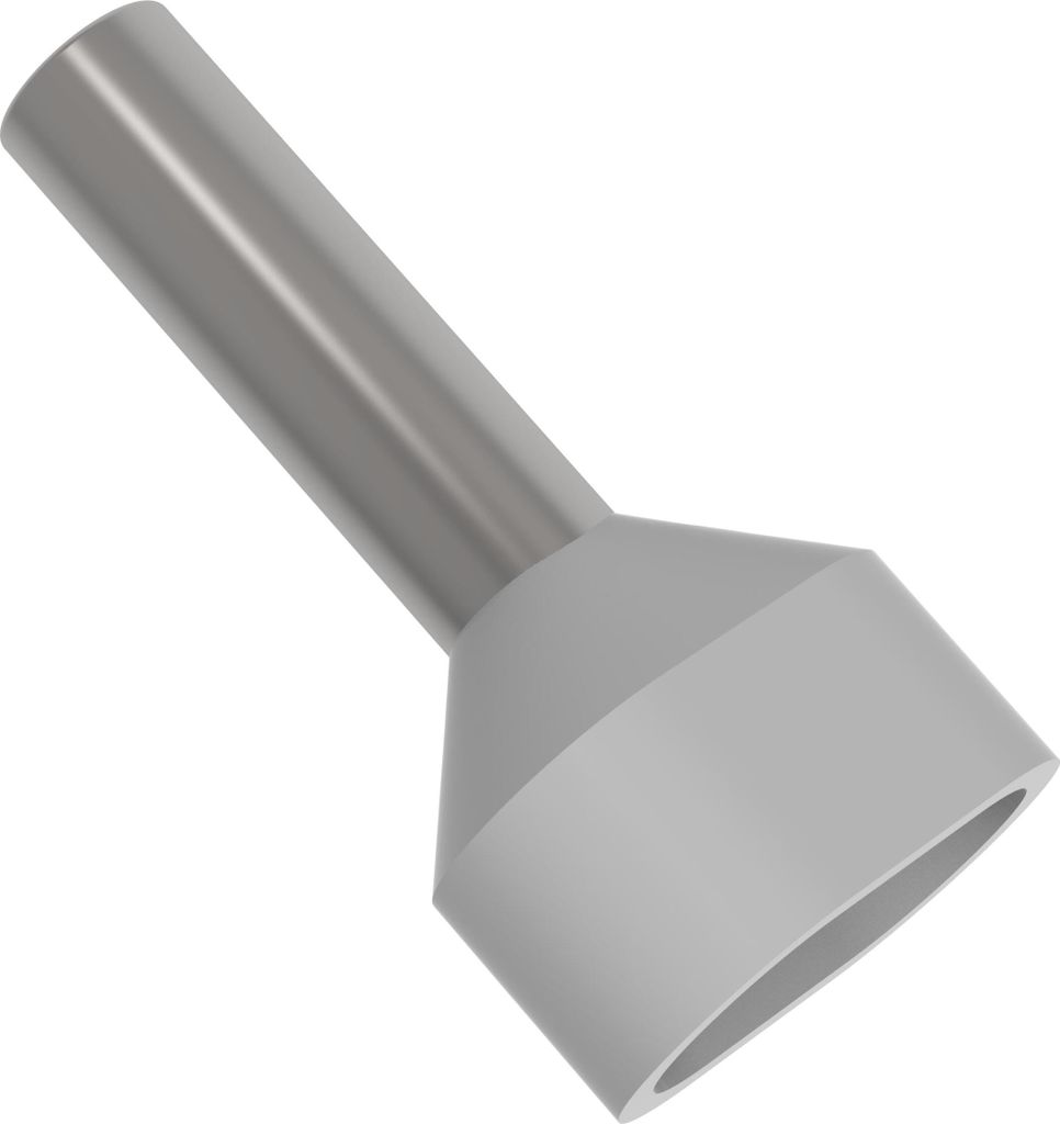 500 AUPROTEC Twin Aderendhülsen 4,0 mm² isoliert grau Kabel Doppelhülsen