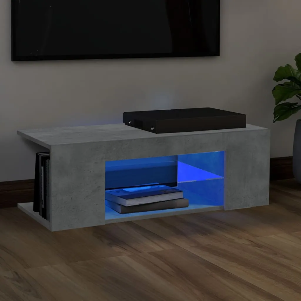 Mobile TV LED vidaXL Grigio Cemento 90cm | Prezzo Imbattibile - 2