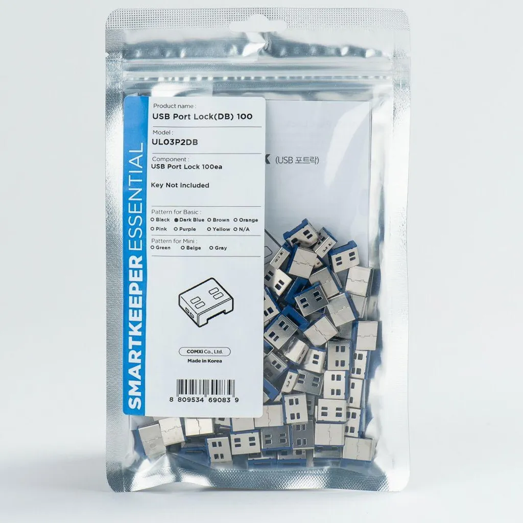 Anti-Intrusion USB-A SmartKeeper Basic Dunkelblau - Solution Lot de 100