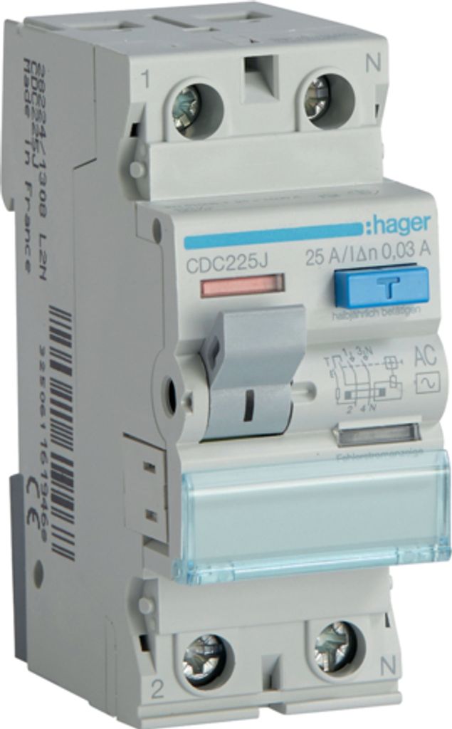 A close-up studio shot of an electrical circuit breaker.