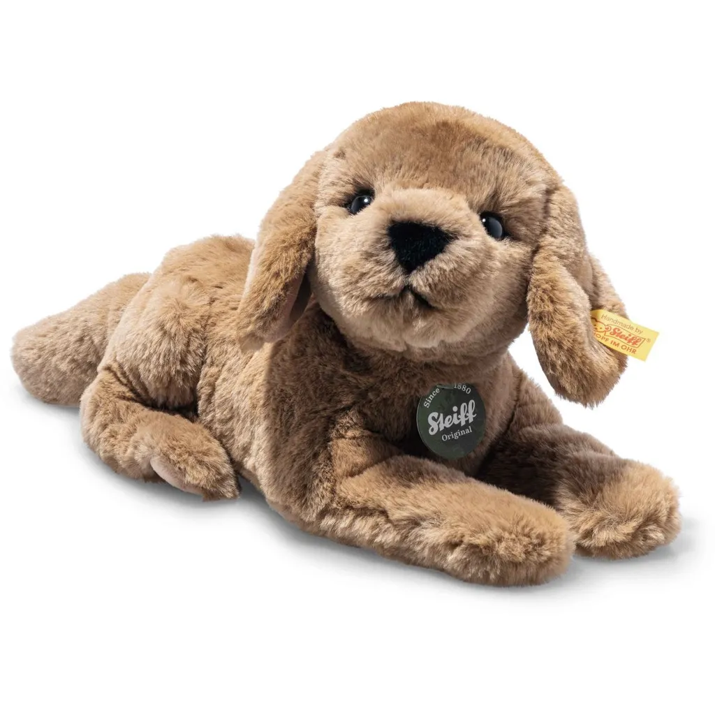 Cadeau Naissance Peluche Steiff Lenny Labrador 23 cm brun couché 076886