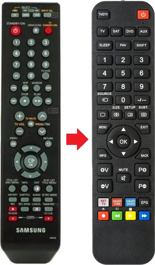 Fernbedienung passend für SAMSUNG AK5900062B | DVD-VR350 | DVD-VR355