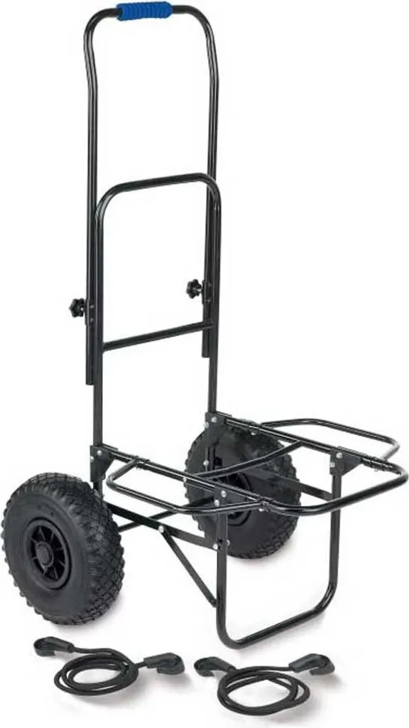 Chariot de surfcasting pliable Zunzun Noir : transportez tout sans effort