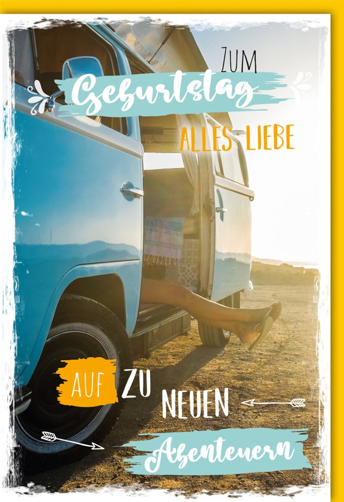 Geburtstag - Glückwunschkarte im Format 11,5 x 17 cm mit Umschlag