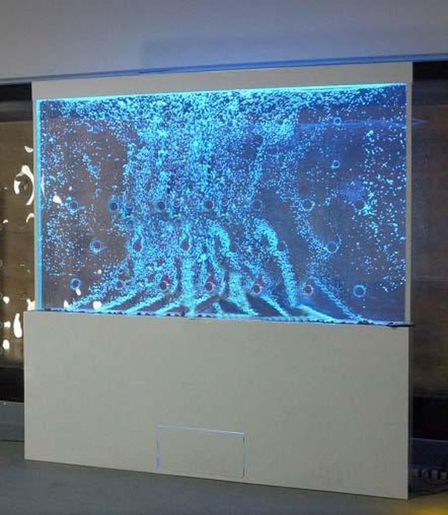 Moderne Trennwand Wasser Wände LED Wasserwand Beleuchtete Wand Säulen 240x150cm