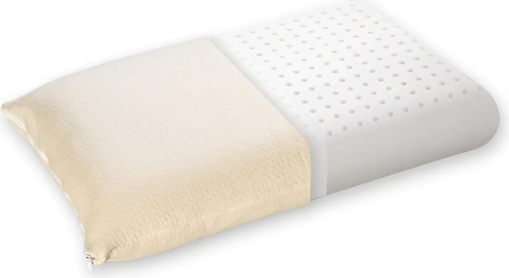 Oreiller Latex 40x70 Hauteur 14 cm - Soutien Cervical et Taie Coton