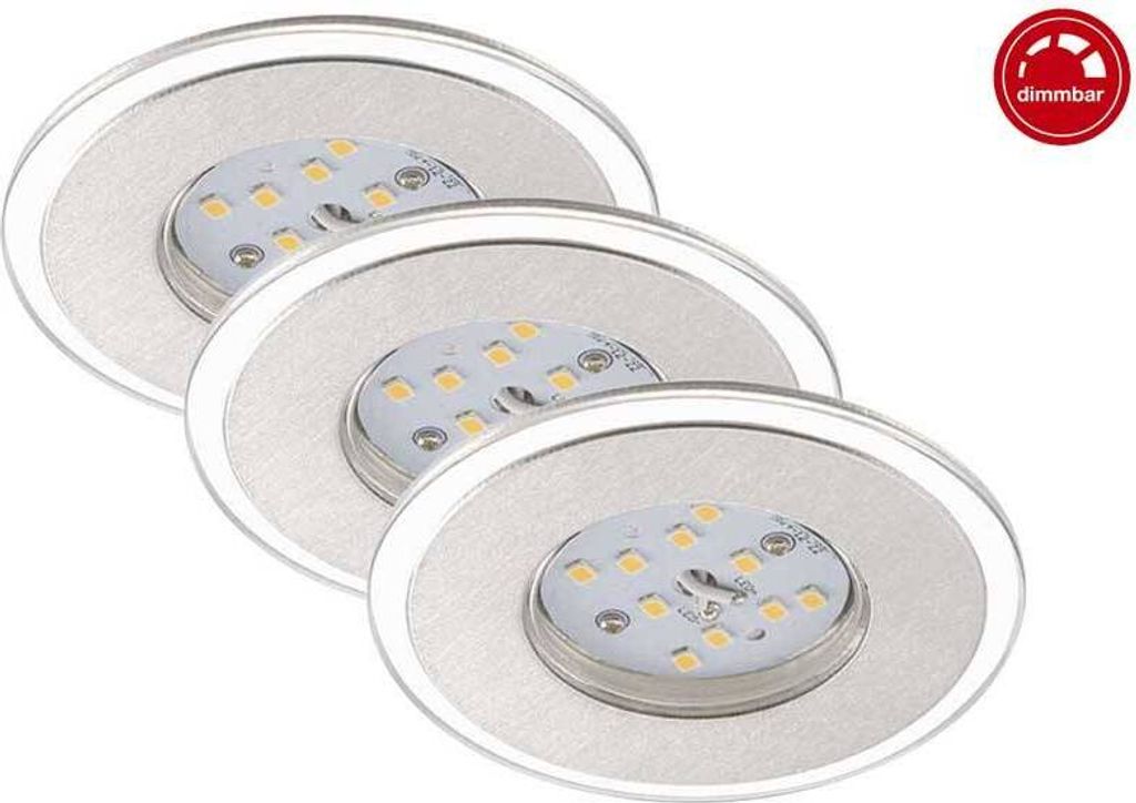 Briloner LED Einbauleuchten, Aluminium 3er Set Produktbild 6