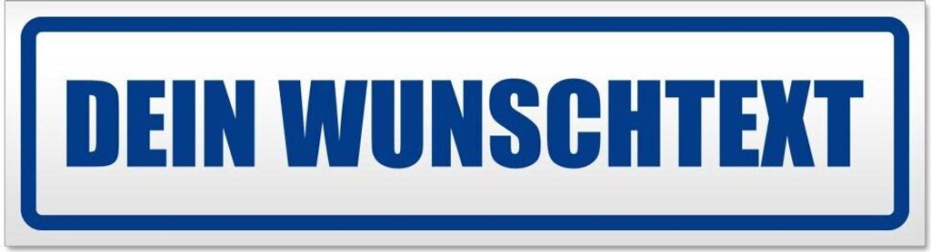 Kiwistar Dein Wunschtext Magnetschild Schild magnetisch - 20cm Verkehrsblau - Magnetfolie für Auto PKW Kfz