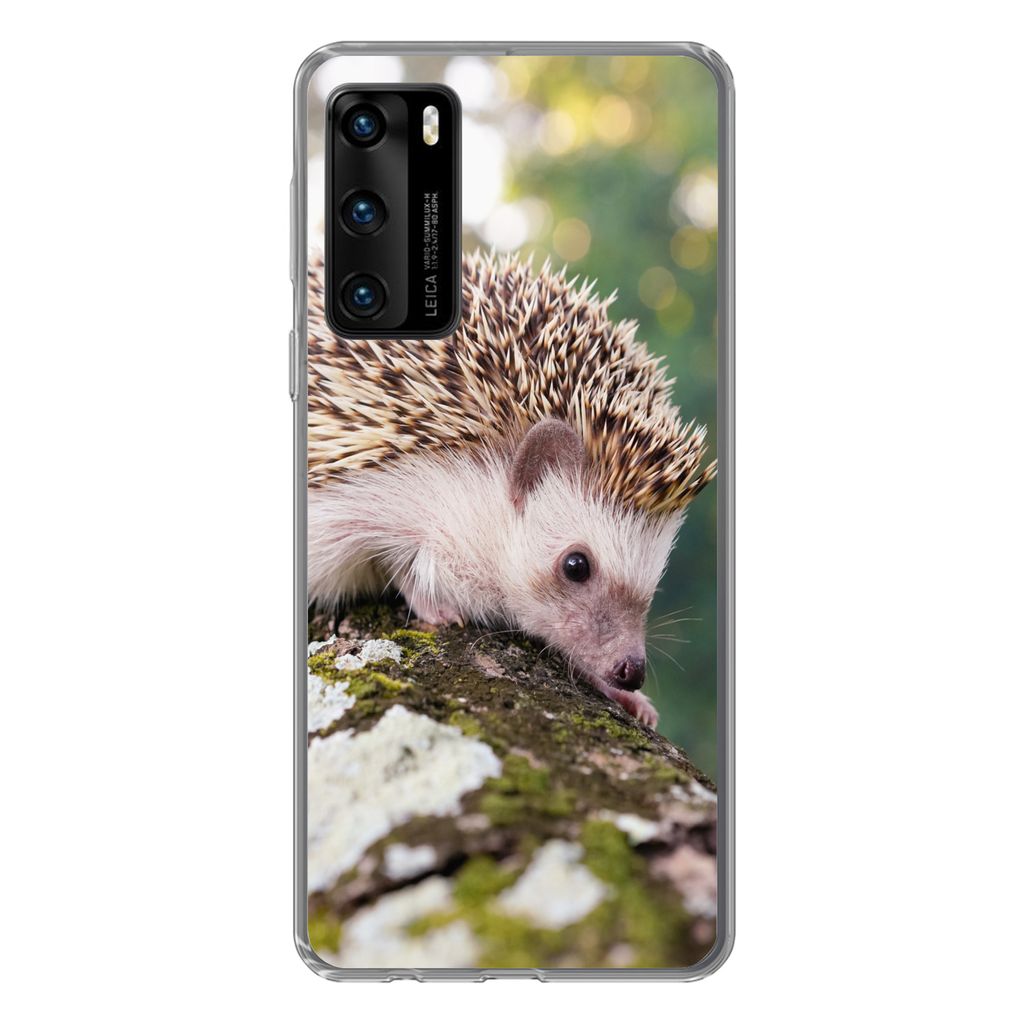 MuchoWow Handyhülle Schutzhülle Hülle für Huawei P40 Baby - Igel - Baum Silikon Softcase Handy Hülle - Handytasche