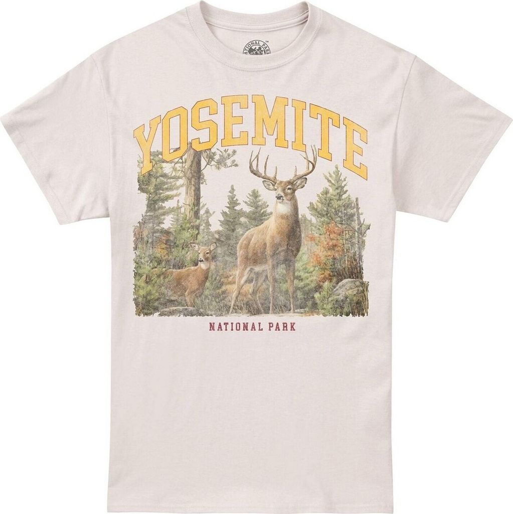 National Parks - "Yosemite" T-Shirt für Herren TV1847 (L) (Natürlich)