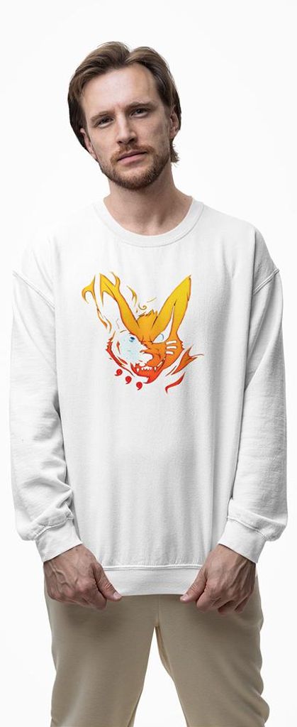 D&B Design Uni Pullover SWAN00006 Naruto Weiß-Größe 3XL