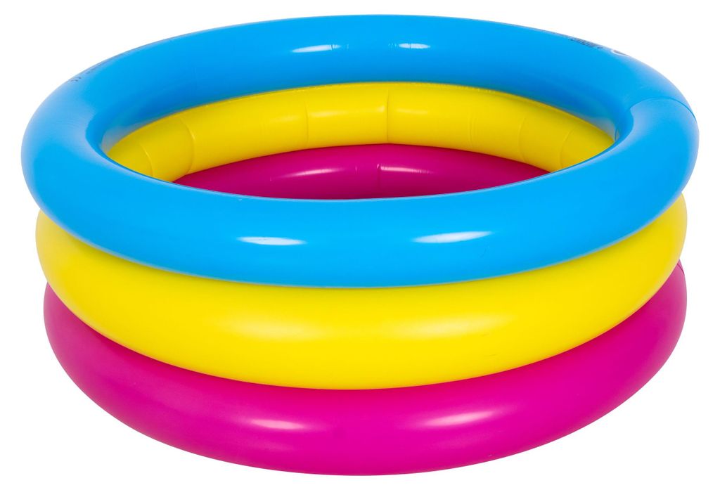 SunClub Planschbecken aufblasbarer 3-Ring Baby Pool Ø 76x25 cm