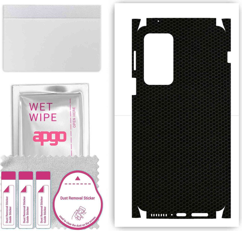 apgo Rückseite + Seiten Schutzfolie, Skin, kompatibel mit Motorola Edge 20 Pro, Hinten Displayschutzfolie aus Vinylfolie, kratzfest, einfache Mont...