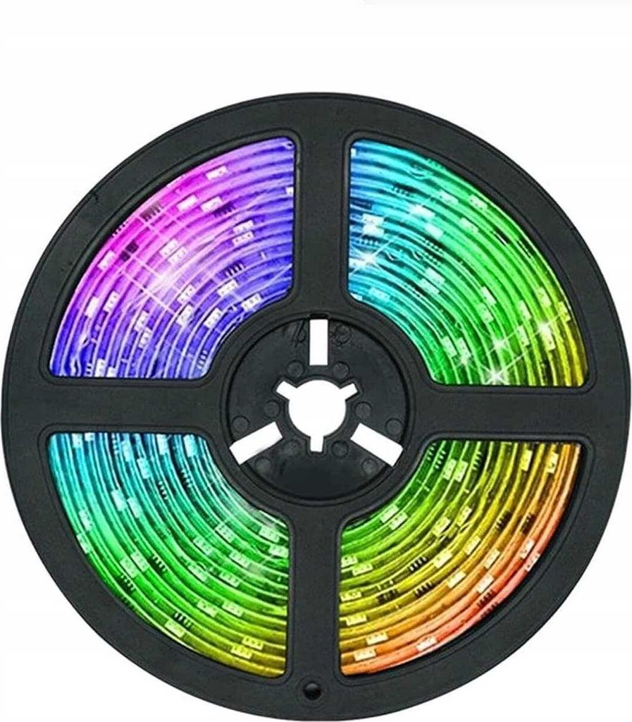 A reel of RGB LED strip lights.