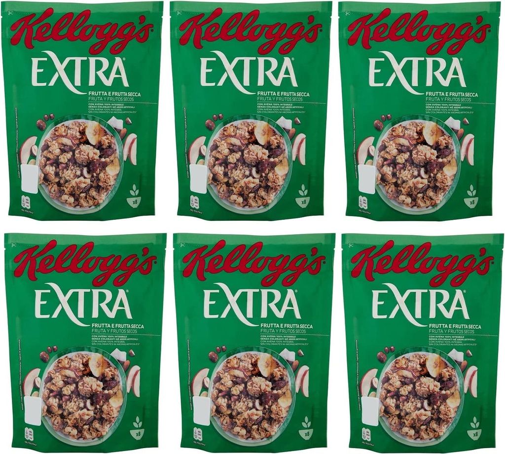 6x Kellogg's Extra Frutta e Frutta Secca Knusprige Produktbild 