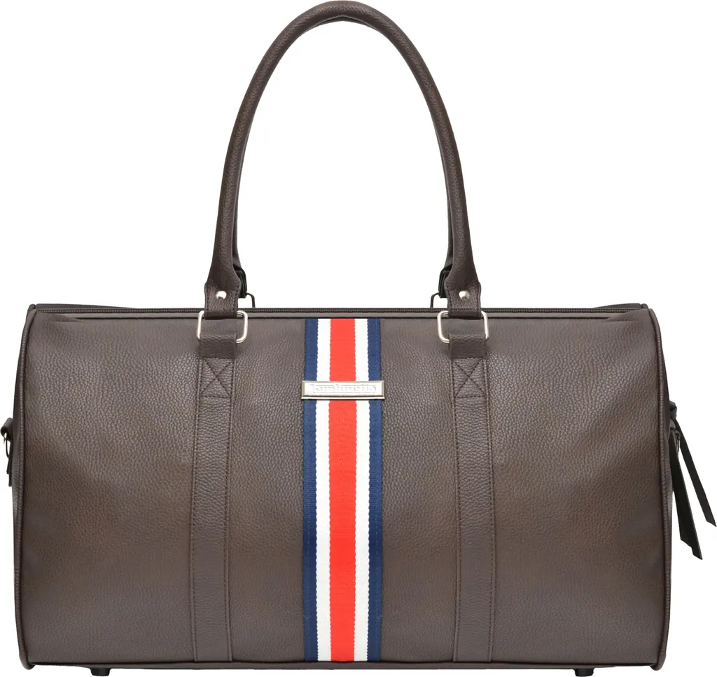 Grand sac de voyage rétro Lambretta LB117 marron au design iconique chic