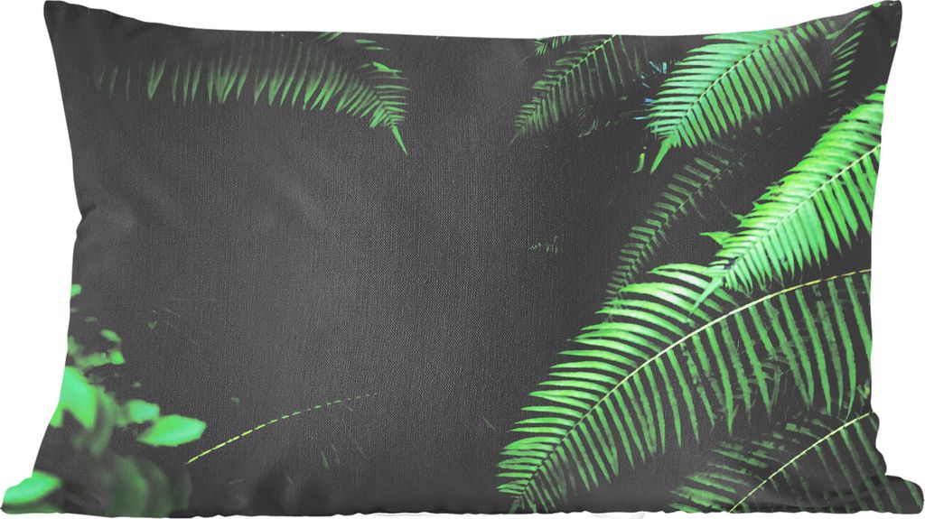 MuchoWow Zierkissen Sofakissen Wohnzimmer Dekokissen 50x30 cm Nahaufnahme von tropischen Blättern - Wohnzimmerdekoration - Polster mit Photo
