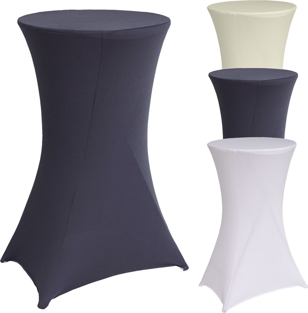 Stehtischhusse grau 60 cm Husse Partytisch Bistrotisch Tischdecke Decke