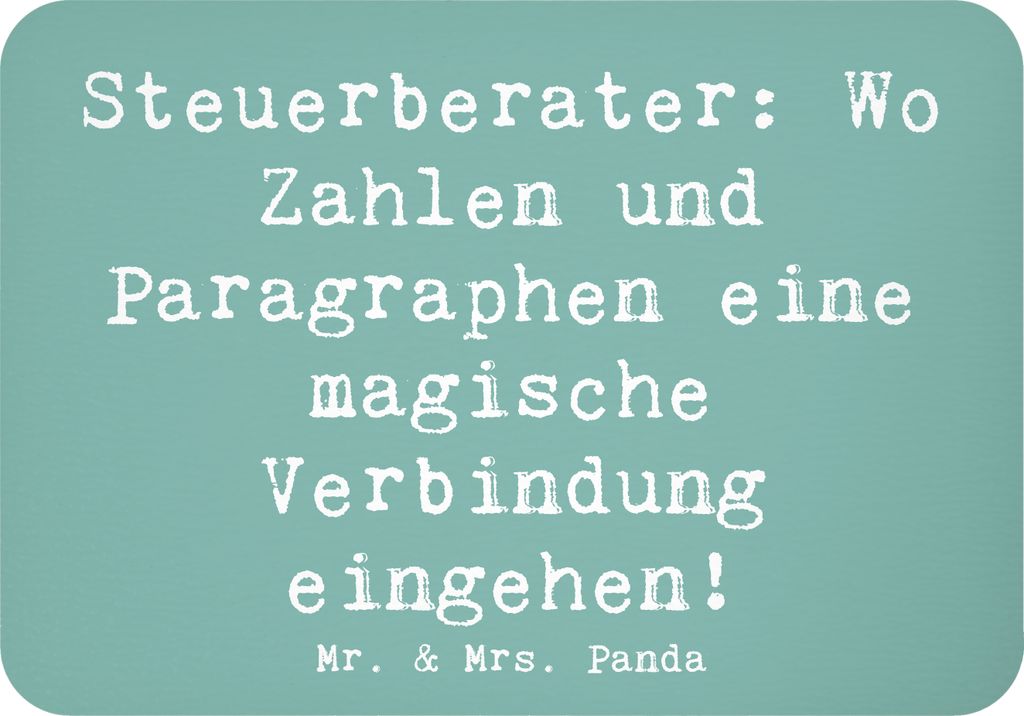 Mr. & Mrs. Panda magnet Spruch Magische Steuerberater - Meeresbrise - Geschenk, personalisierte Geschenke, tafelmagnet, Abgabefristen, Kühlschrank...