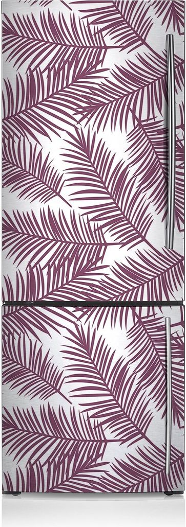 Dekoration Kühlschrank Aufkleber Magnete Küche Kühlschrankmagnete 70x190 cm - Lila Blätter