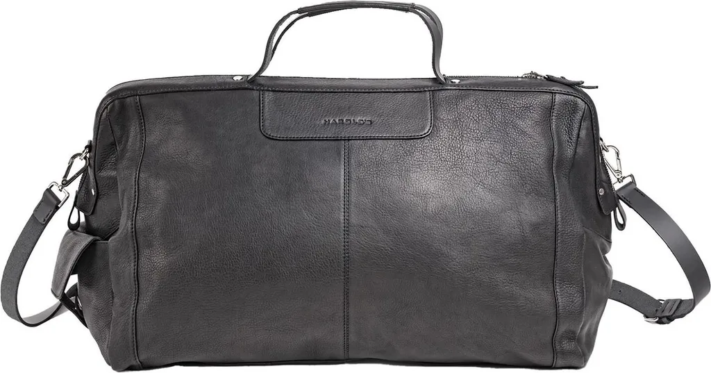 Sac de voyage cuir noir format cabine - Idéal pour week-end et voyage