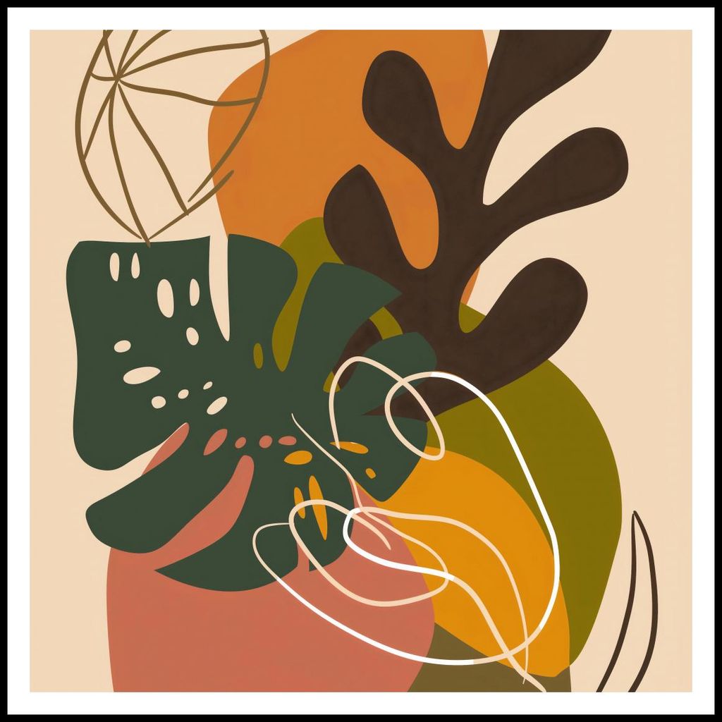 Poster 90x90cm Waldkomposition