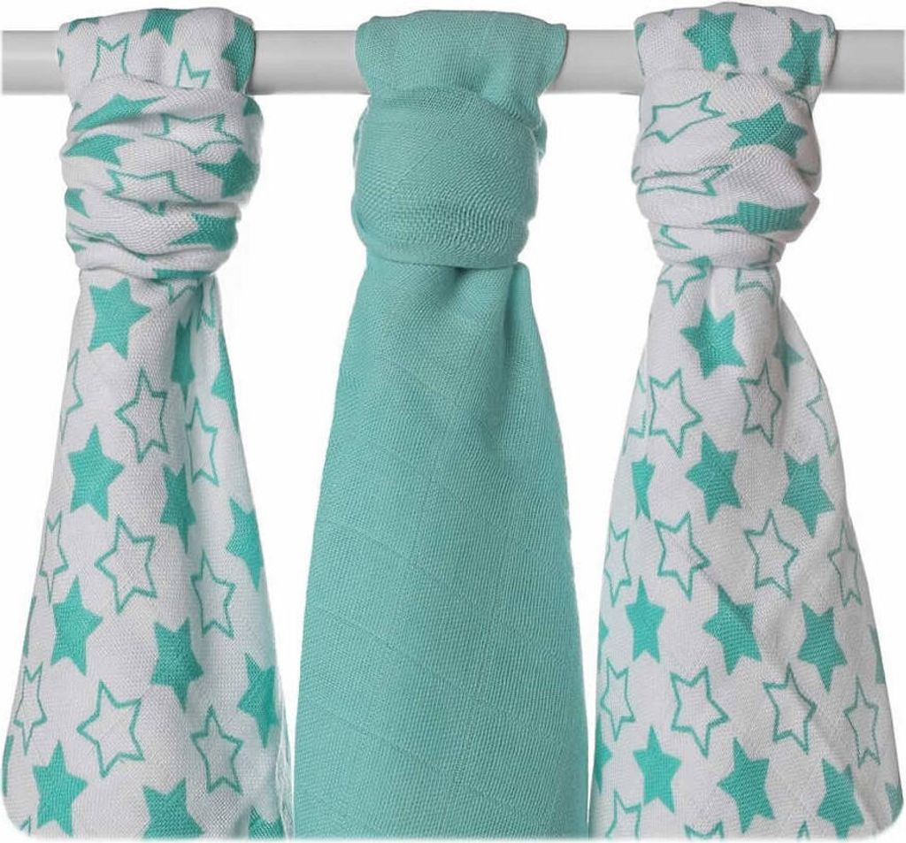 XKKO BMB 70x70 - Little Stars Turquoise MIX 3ks Image du produit 