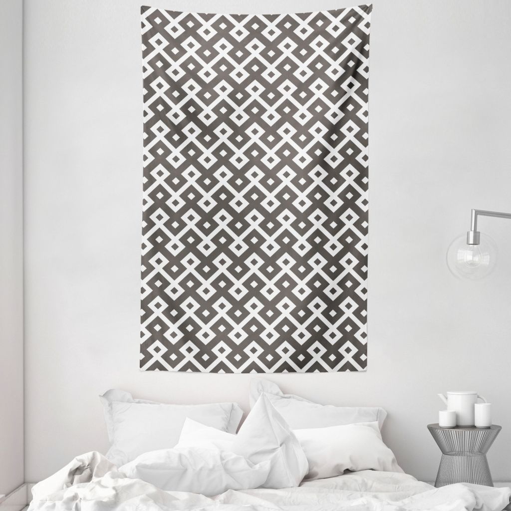 ABAKUHAUS Geometrisch Wandteppich und Tagesdecke, Persian Diamant-Linie aus Weiches Mikrofaser Stoff Waschbar ohne Verblassen Digitaldruck, 140 x 2...