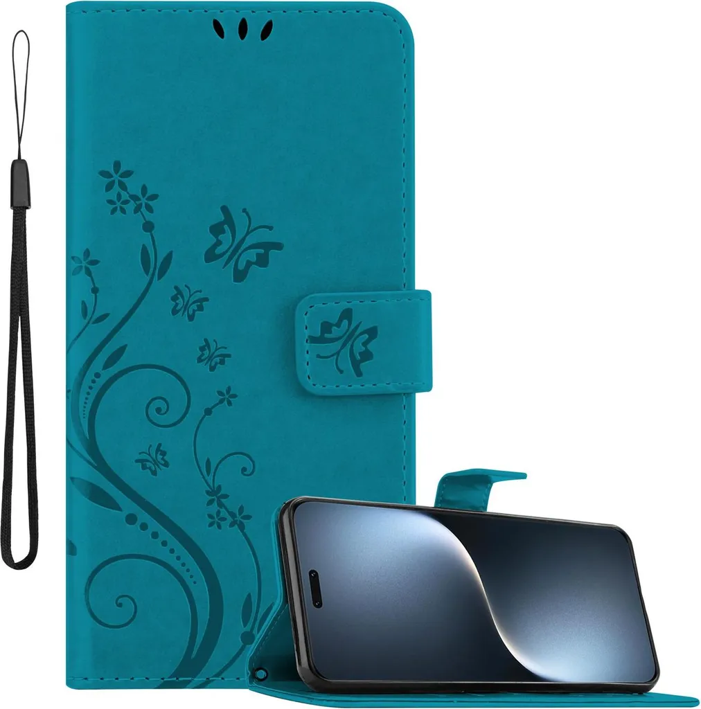 Custodia Libretto Honor Magic 7 Pro Cadorabo Blu Fiori Stand Carte