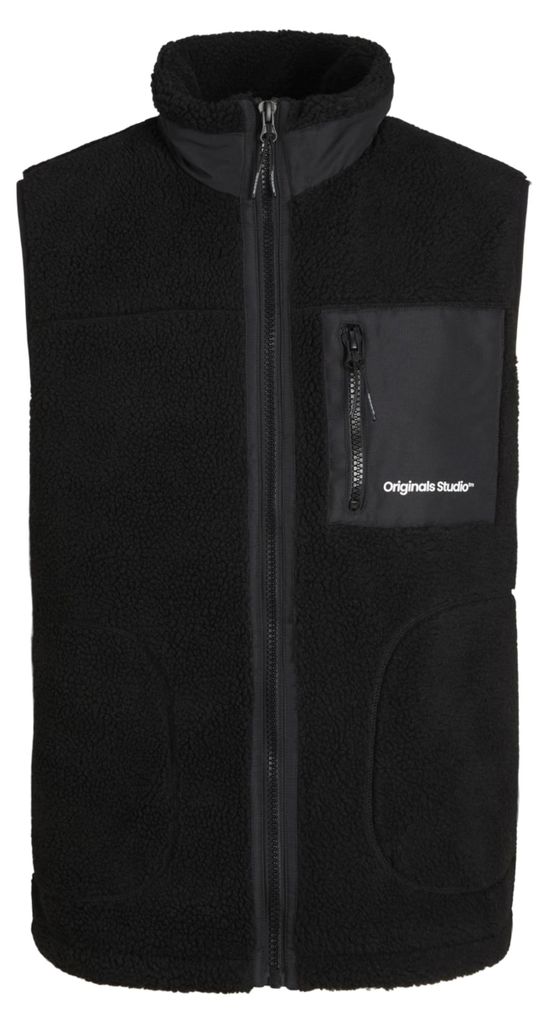 JACK&JONES ORIGINALS JORVESTERBRO GIUBBETTO TEDDY AW24 Nero Immagine del prodotto 