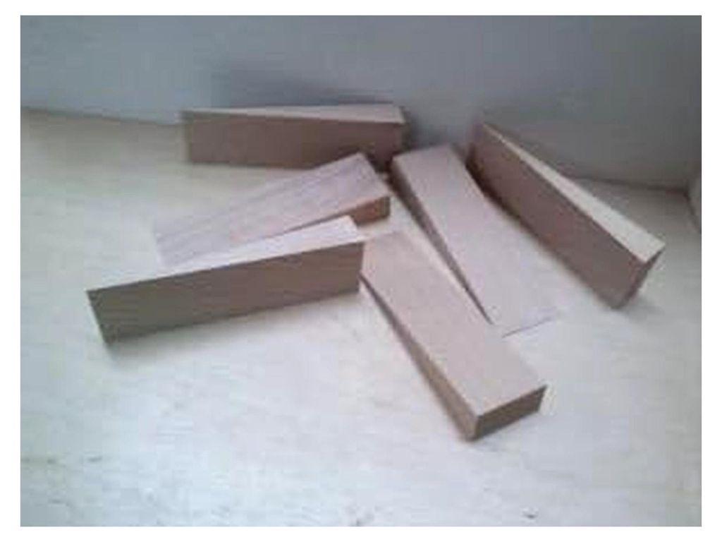 10 große Hartholzkeile 130x62x30mm
