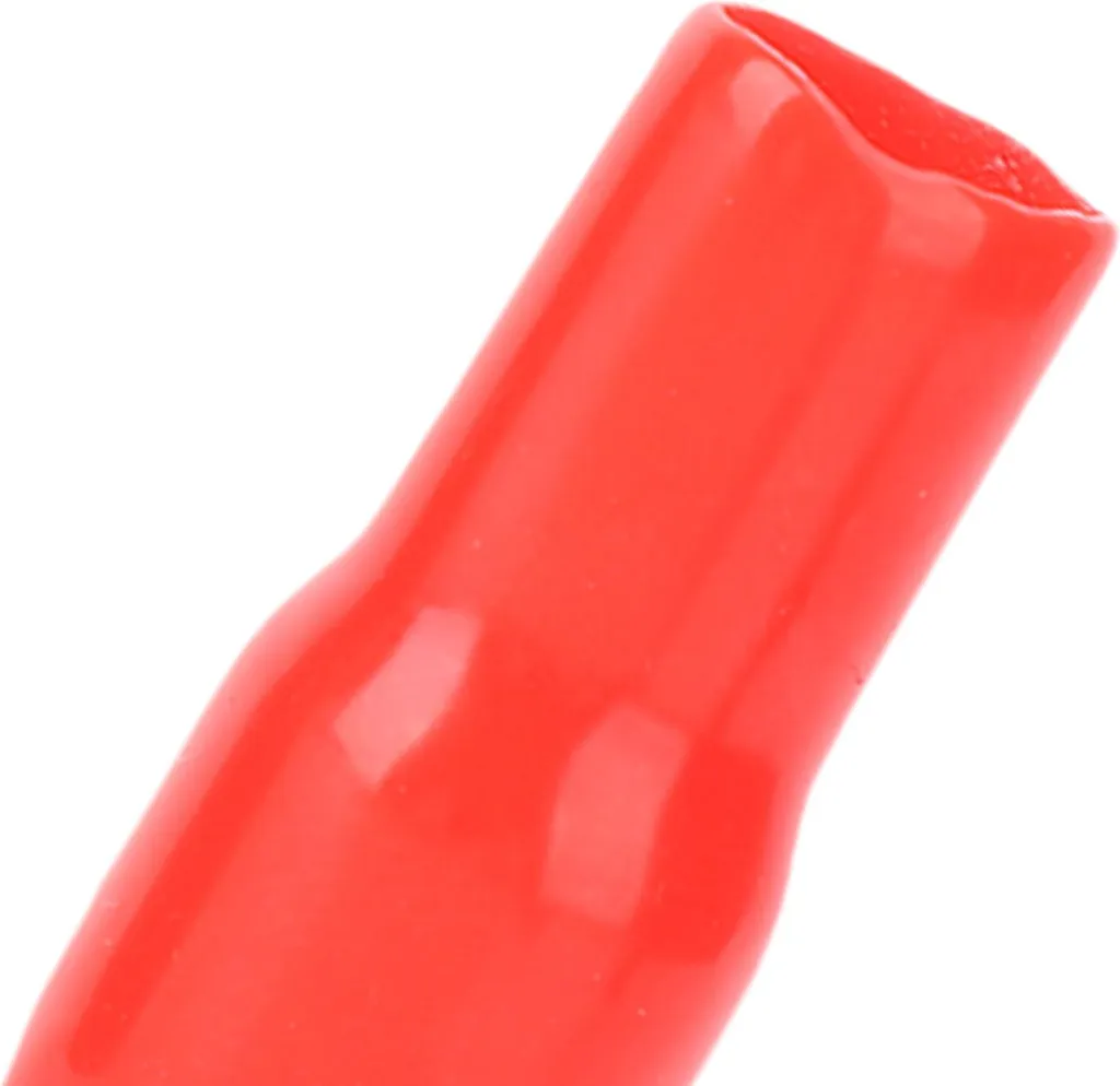 Connettori a Forcella Rame Calibro 4 | Spina Piatta Crimp Nero Rosso - 4