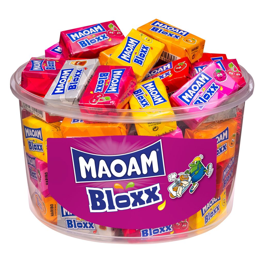 Maoam Bloxx 50 bonbons à mâcher emballés individuellement, Image du produit 