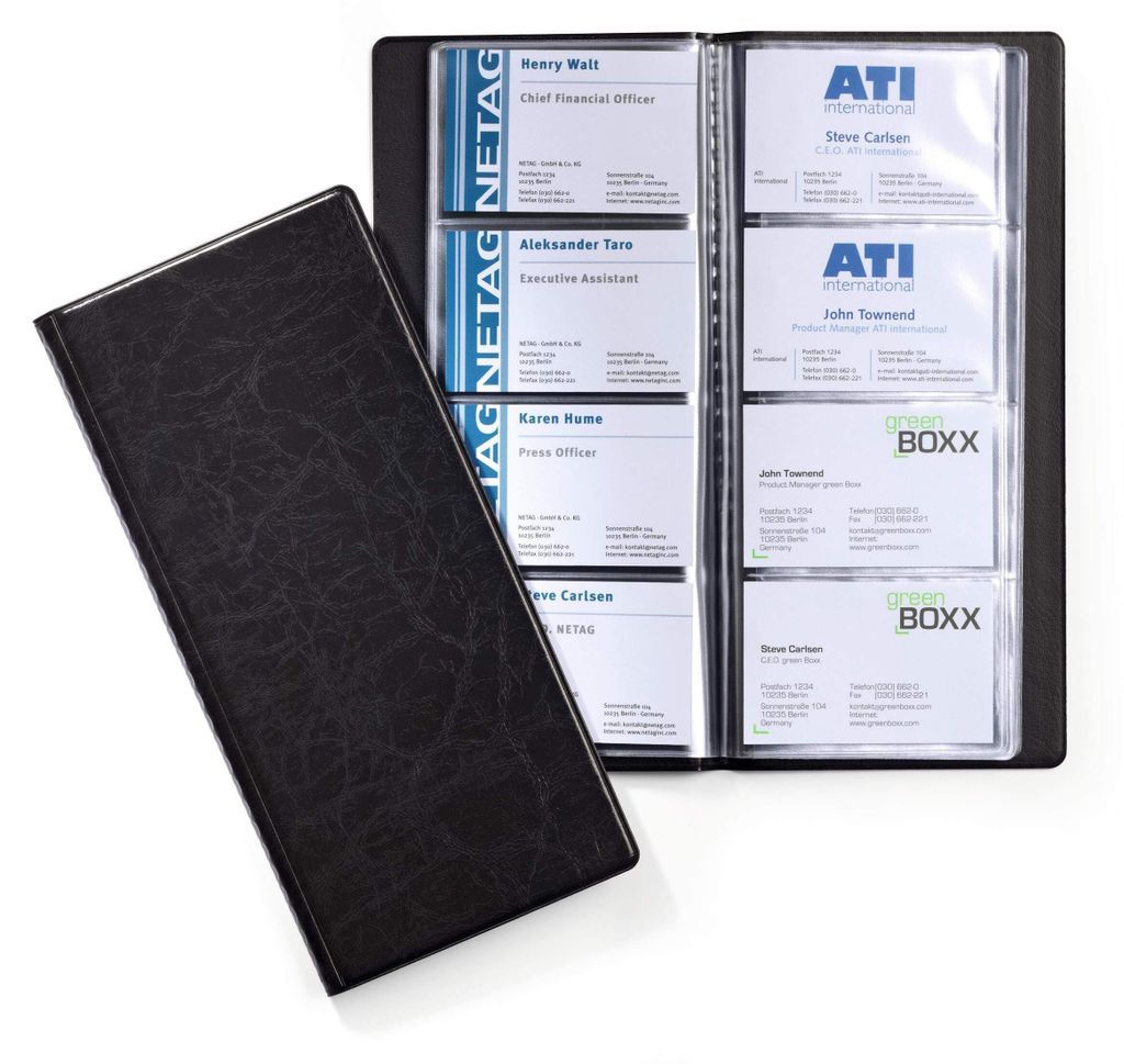 DURABLE Visitenkartenalbum VISIFIX® 192 Lederoptik,240201 Produktbild 