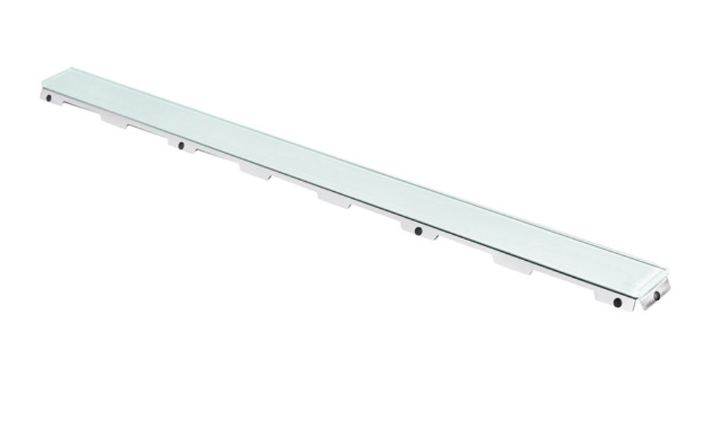 TECEdrainline Glasabdeckung grün 700 mm Edelstahl poliert, gerade