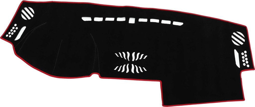 Armaturenbrett Abdeckung Auto Armaturenbrett-Teppichmatte Rutschfest für Land Rover LR2 Freelander 2 2007-2014 Polyester Schwarz Rot
