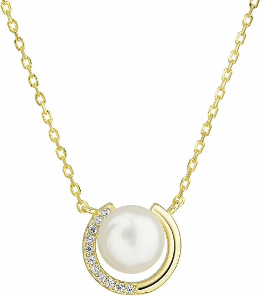 Pendente Perla Naturale e Zirconi 22039.1 | Gioiello Donna Oro