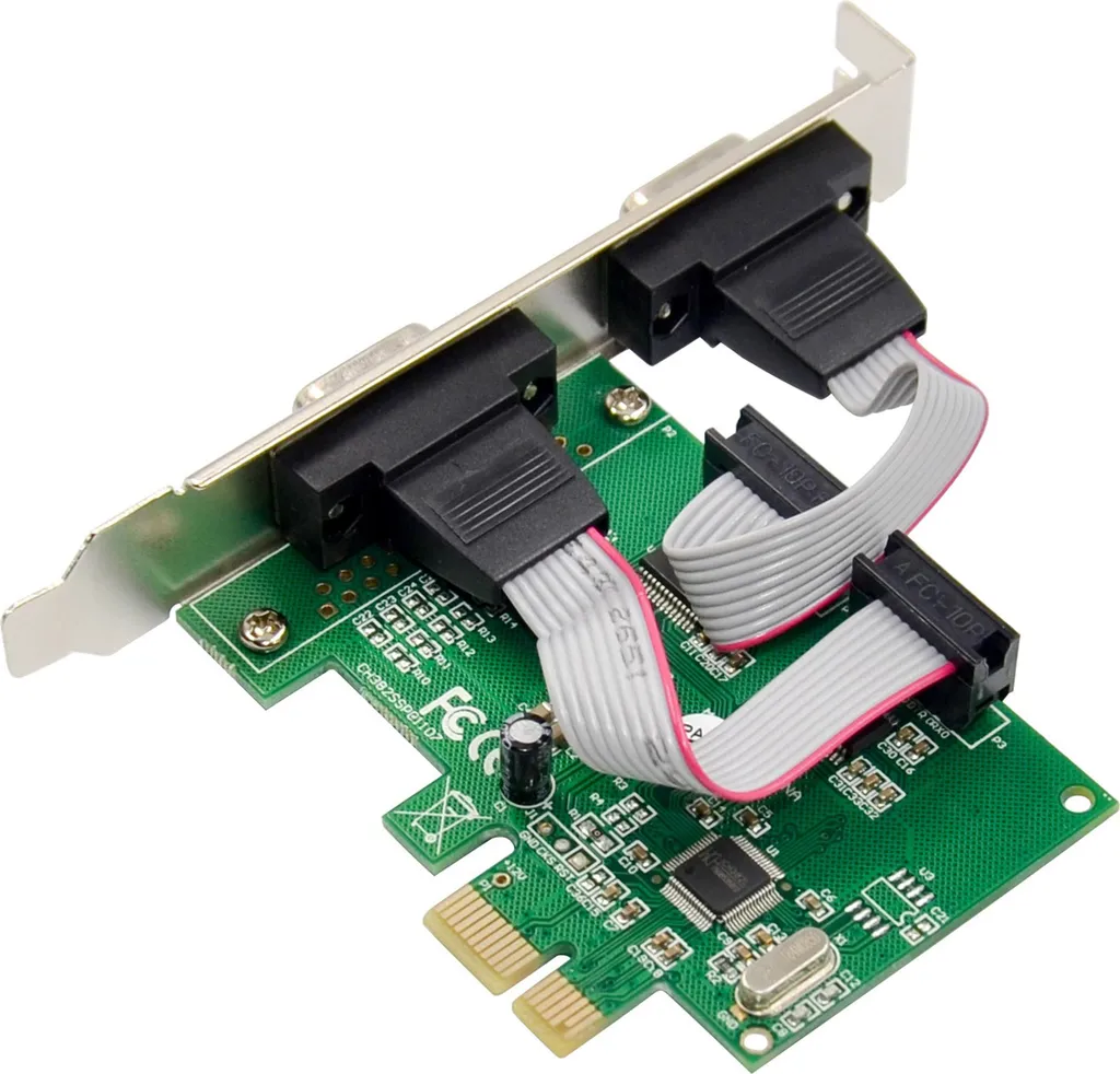Carte InLine® PCIe 2 ports RS-232 avec connecteurs D-Sub 9 profil bas