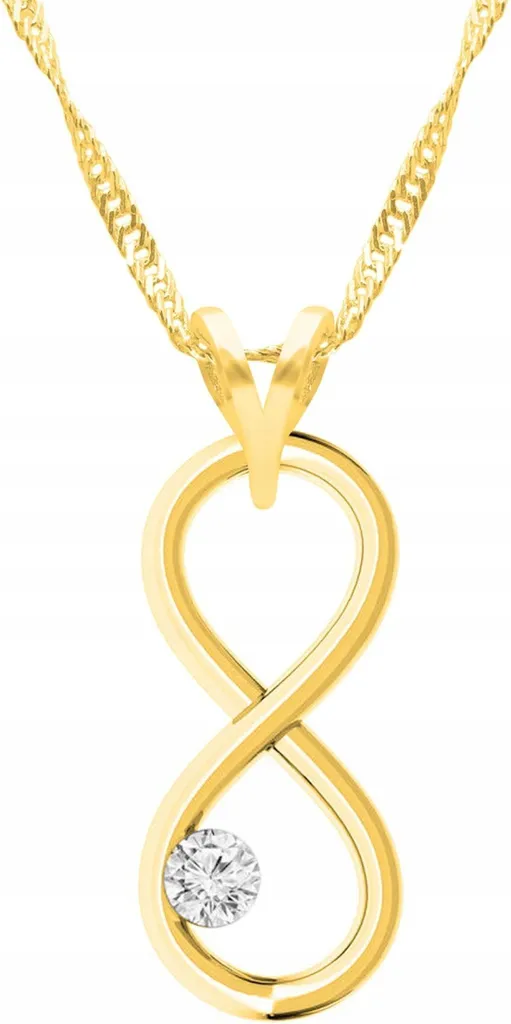 Collana Infinito in Argento 925 Placcata Oro - Gioiello Elegante Donna