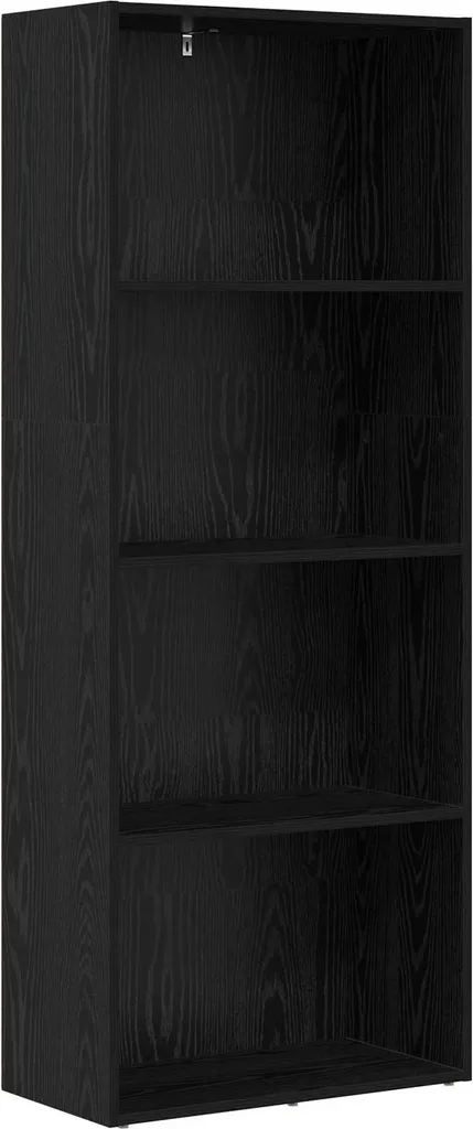 Étagère de rangement Chêne noir 60 cm pour salon et bureau élégant