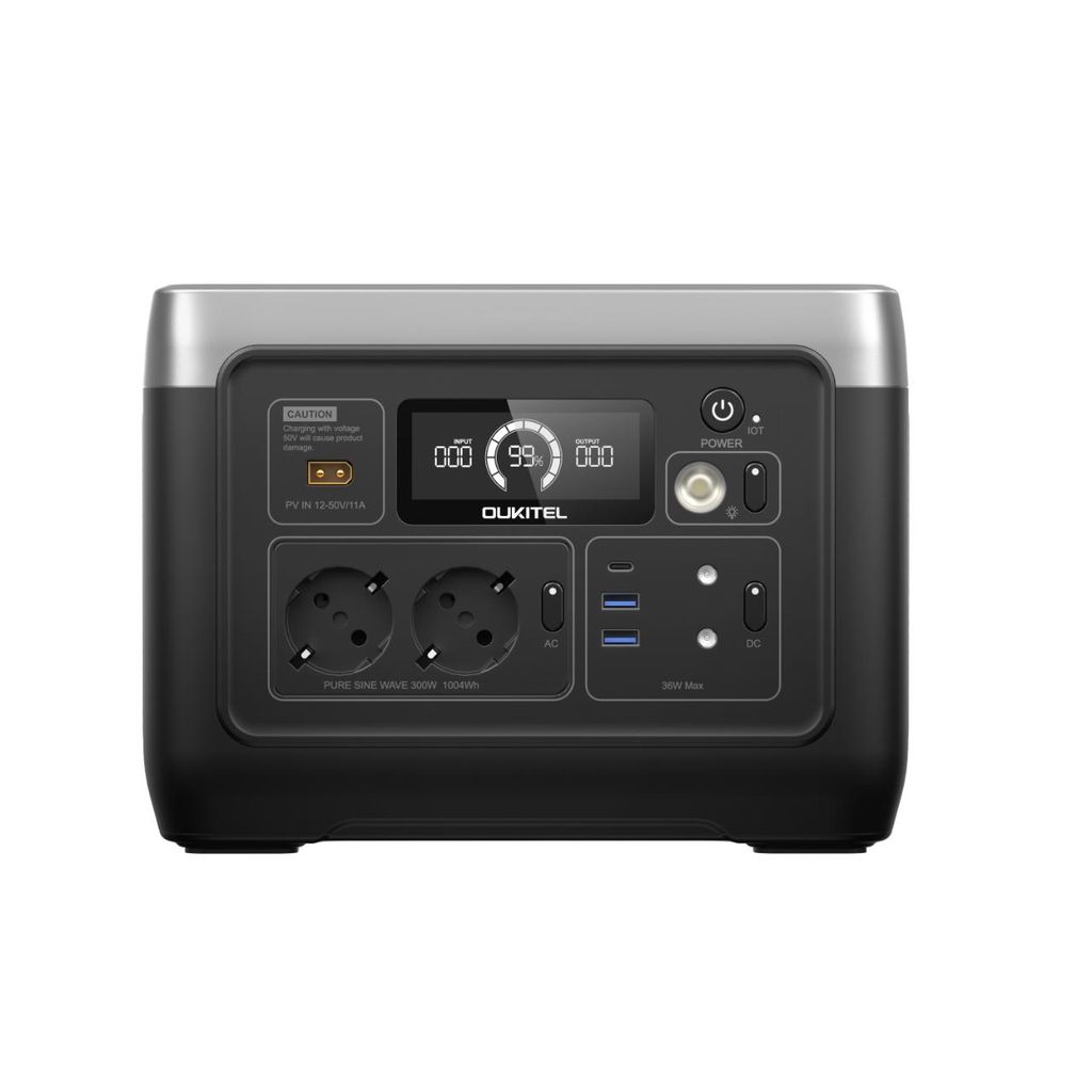OUKITEL P1001E Powerstation 1000Wh LiFePO4 Solargenerator Produktbild 