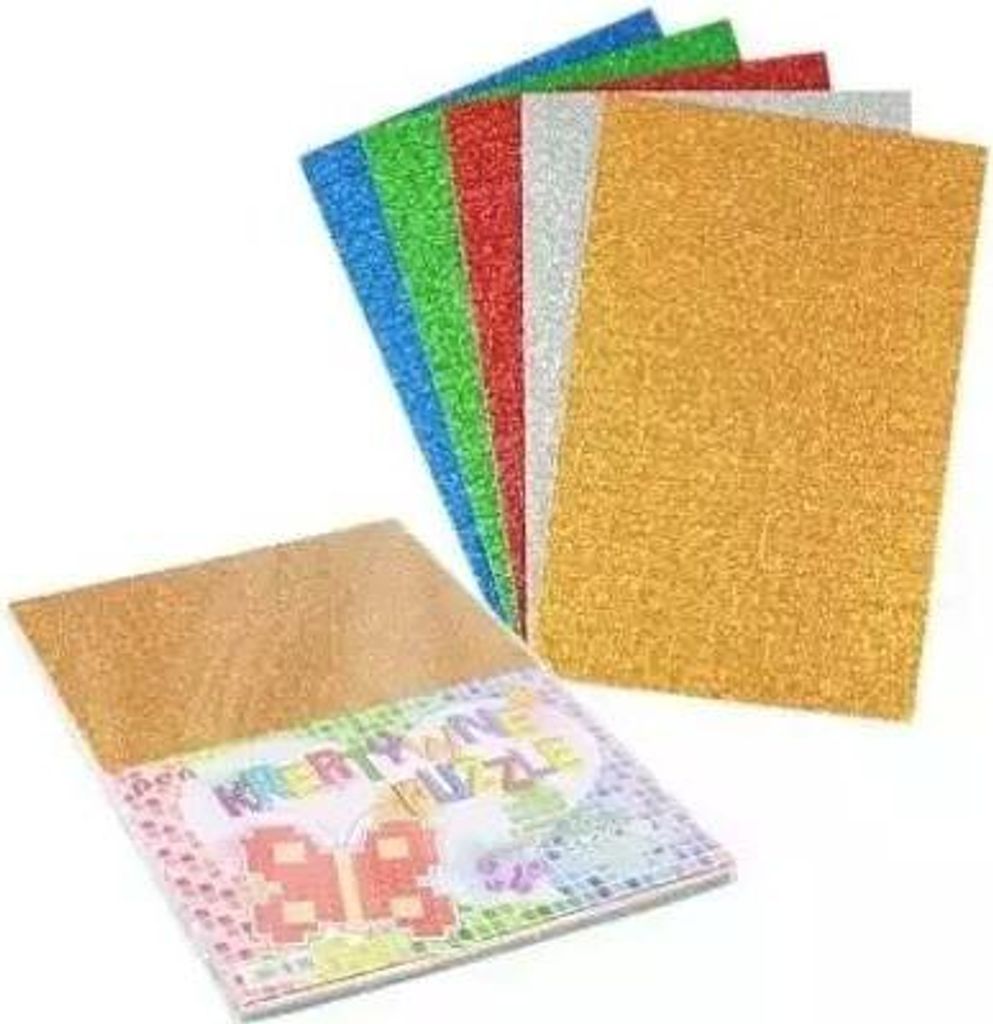 Pianka brokatowa puzzle 20x30cm 5szt