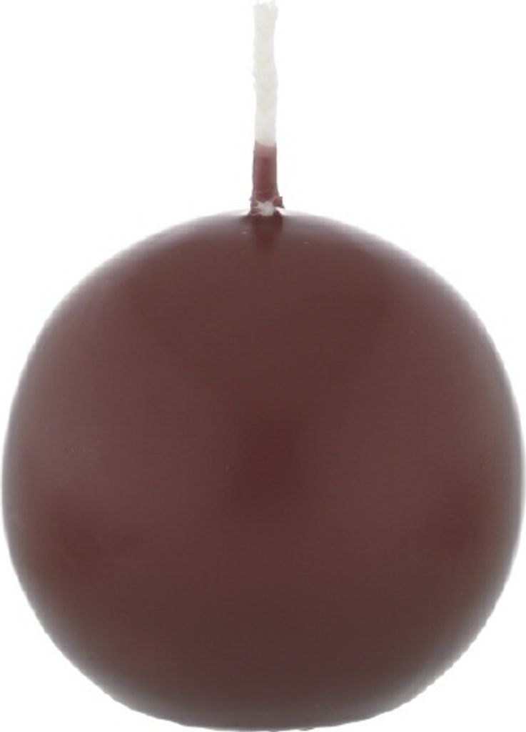 Kugelkerzen Bordeaux, Ø 50 mm, 16 Stück, dt. Kerzen in RAL Kerzenqualität, Kein rußen und tropfen