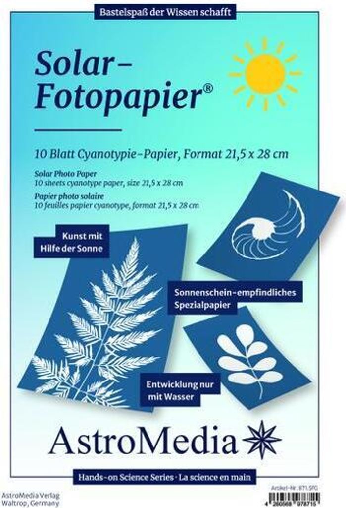 AstroMedia Bausatz Das Solar-Fotopapier 21,5 x 28 cm