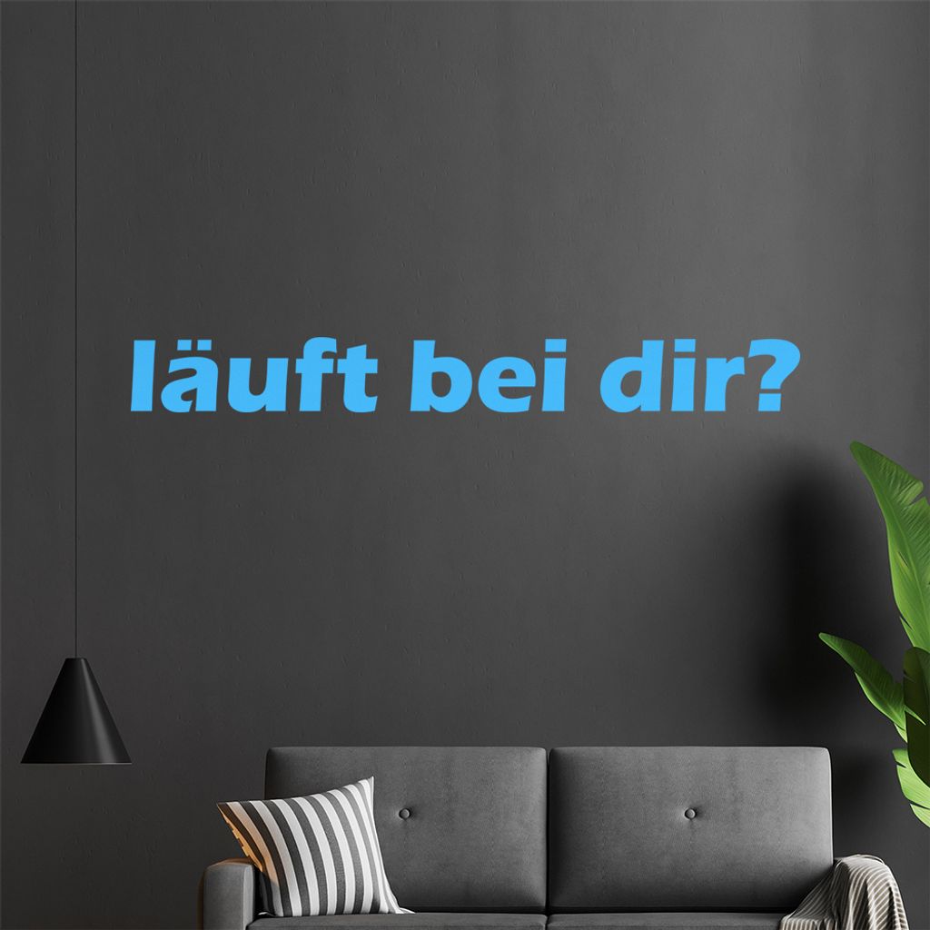 KIWISTAR Läuft bei dir Wandtattoo in 6 Größen - Wandaufkleber Wall Sticker - Dekoration, Küche, Wohnzimmer, Schlafzimmer, Badezimmer