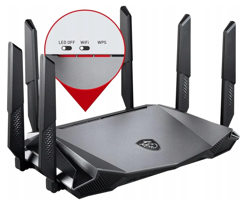 MSI RadiX AX6600 WiFi 6 Routeur Gaming pour Stopper le Lag et les Coupures