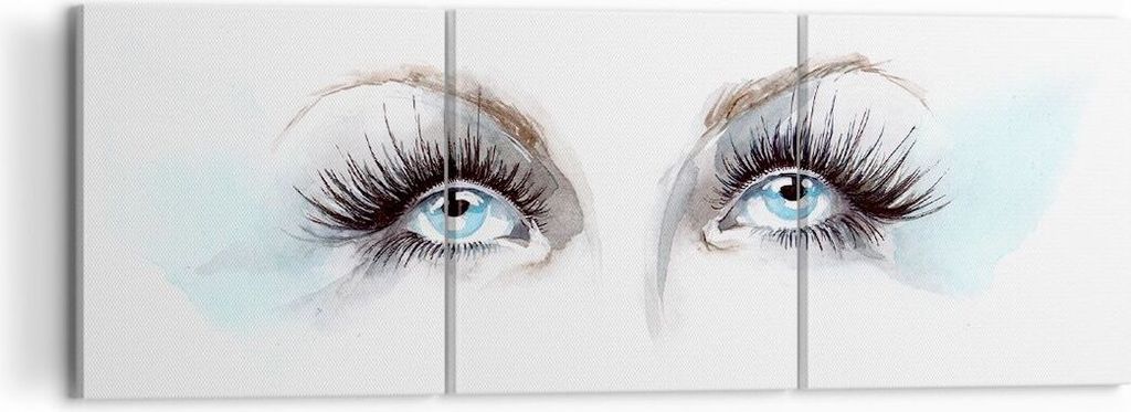 Bild auf Leinwand - Leinwandbild - Mädchen Fantasie Augapfel menschliches - 120x40cm - Wand Bild - Wanddeko - Leinwanddruck - Bilder - Kunstdruck ...