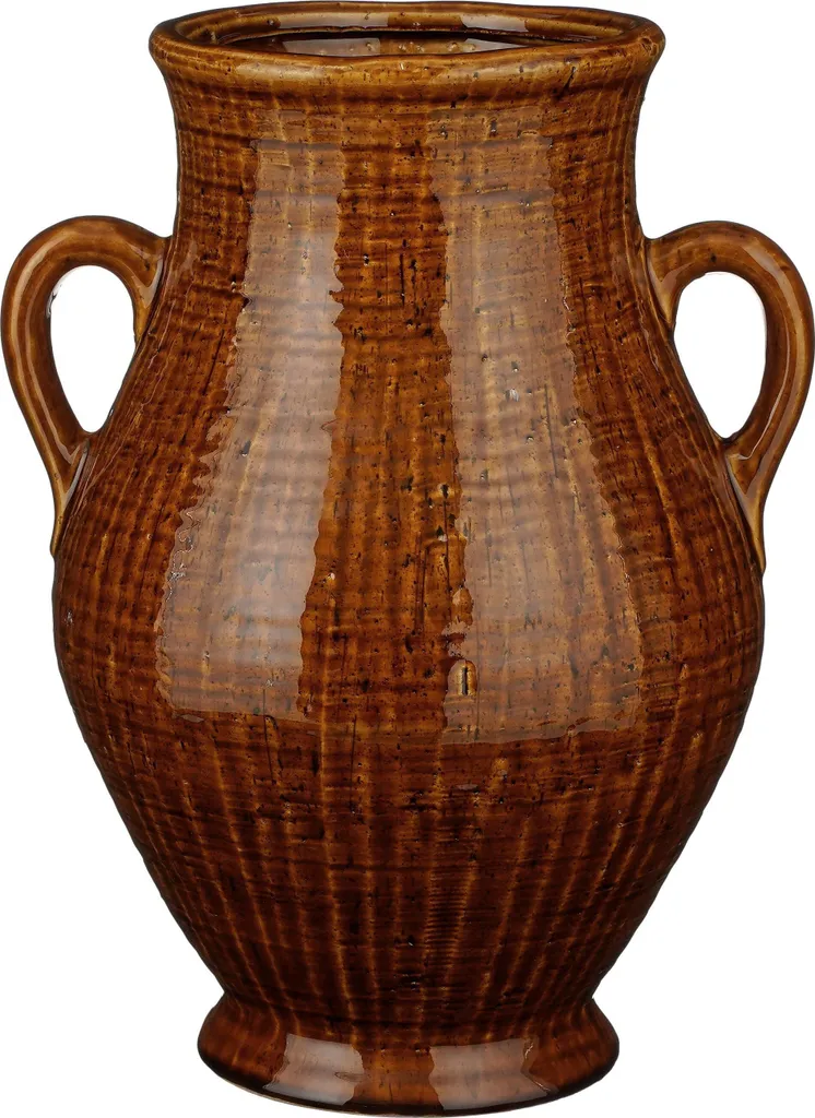 Vase Elena Mica Decorations en céramique marron - L29 x l26 x H39 cm