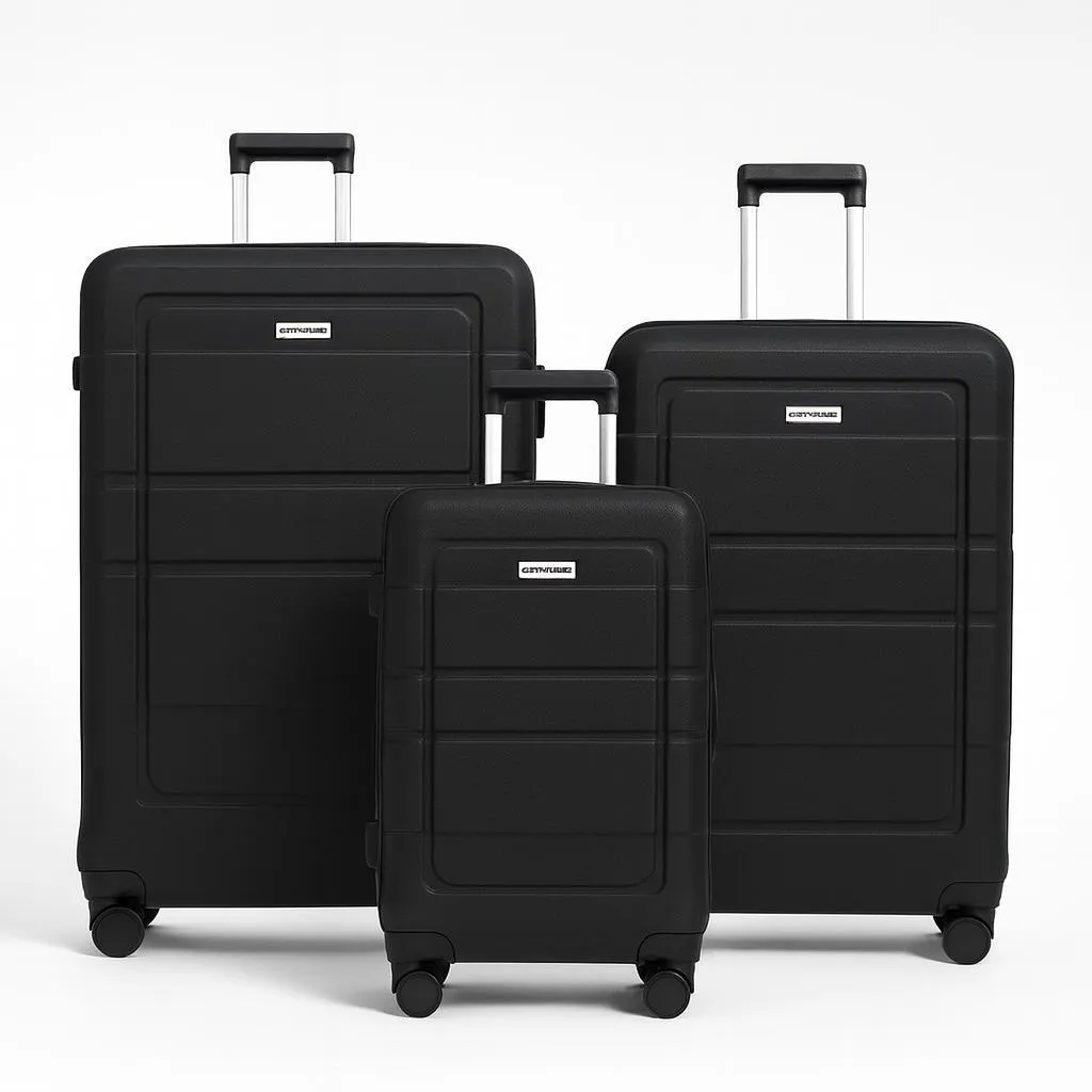 Set de 3 Valises OMNA Nevada Noires : Voyagez sans Stress avec ces Bagages