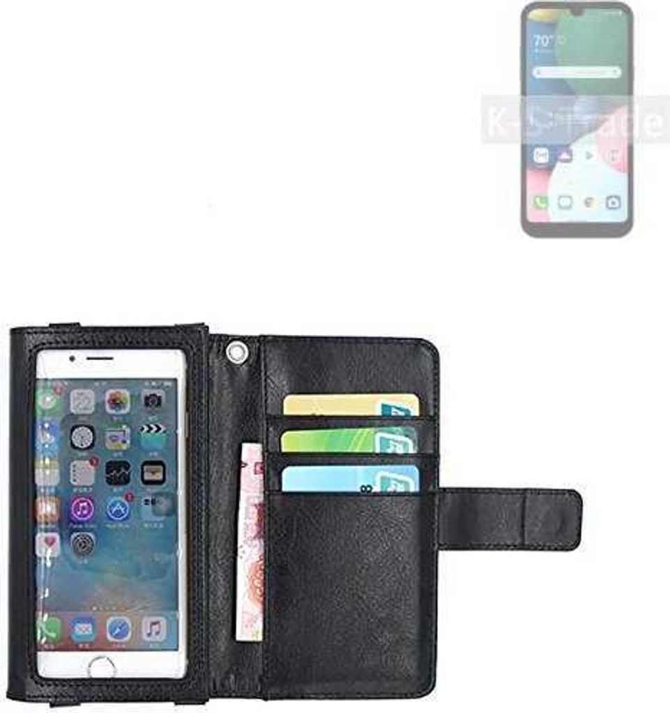 K-S-Trade Handy Hülle Schutz Hülle Kompatibel mit LG Electronics Fortune 3 Case mit Displayschutz / Schutzfolie Flip Cover Wallet case Etui Hülle
